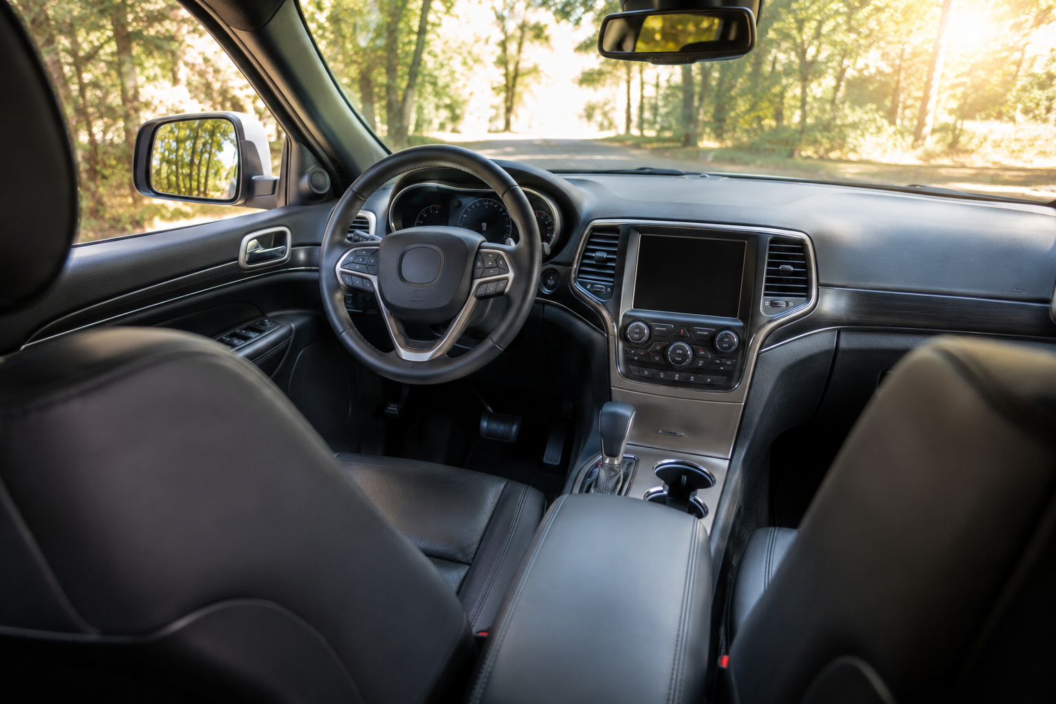 keep your firearm accessible in your vehicle clean modern SUV interior showing organized driver area and center console designed for safe and accessible vehicle carry